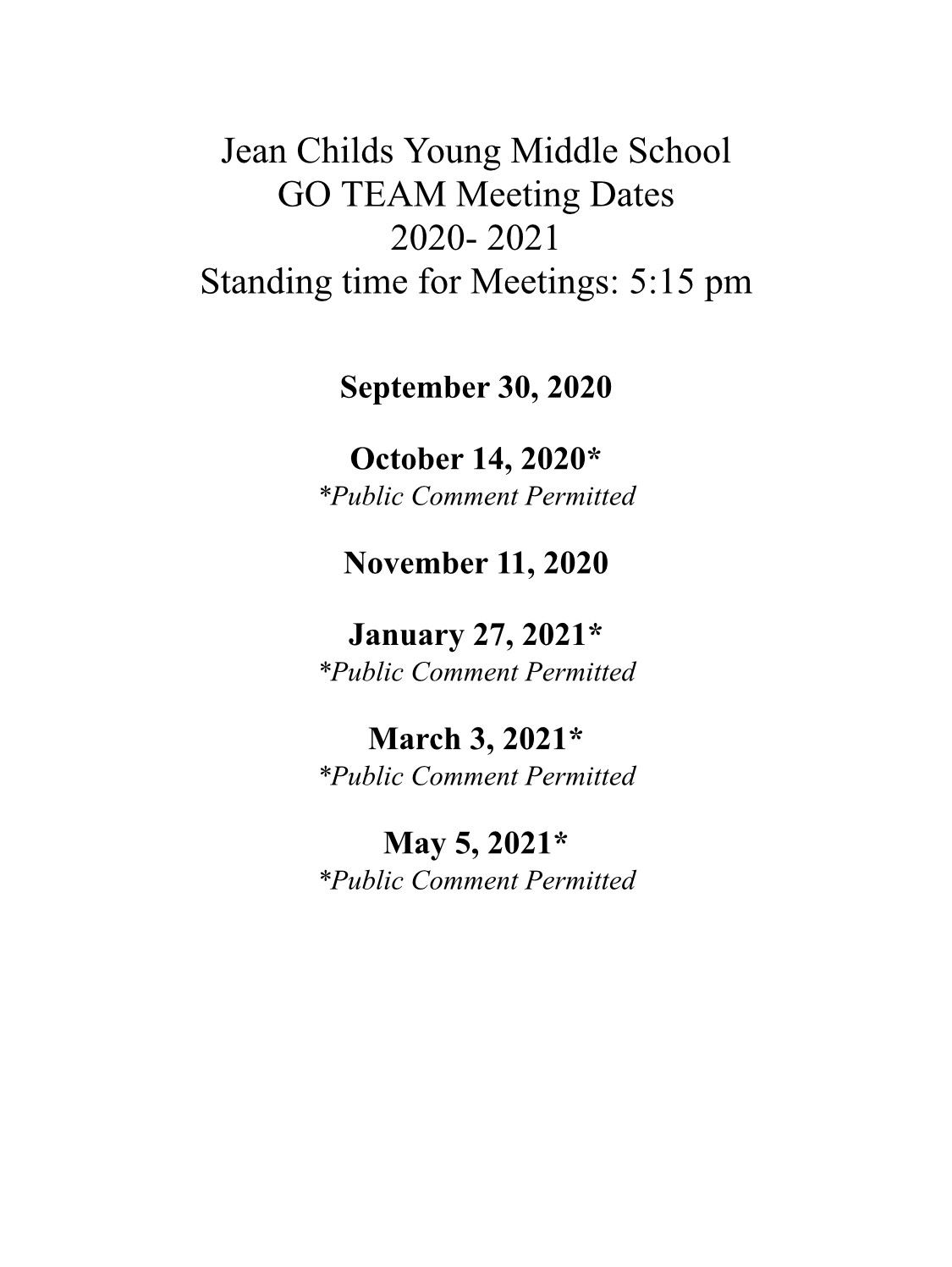 20_21 Go Team Meeting Dates